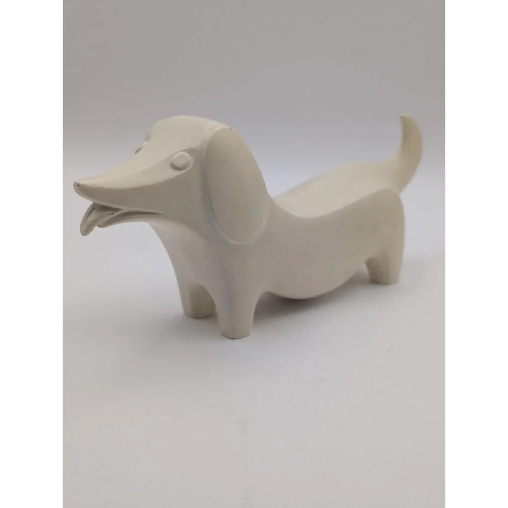 Jonathan Adler Stoneware White Matte Dachshund Dog Menagerie Figure 6